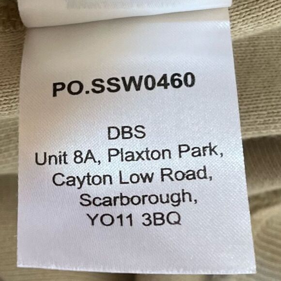 SilkSilk Cotton Blend Mixed Media Cropped Graphic Crewneck Sweatshirt in Tan 6 N - Picture 11 of 16